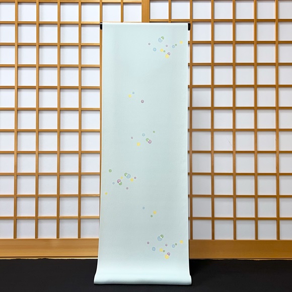 水玉重ね散し　小紋着尺