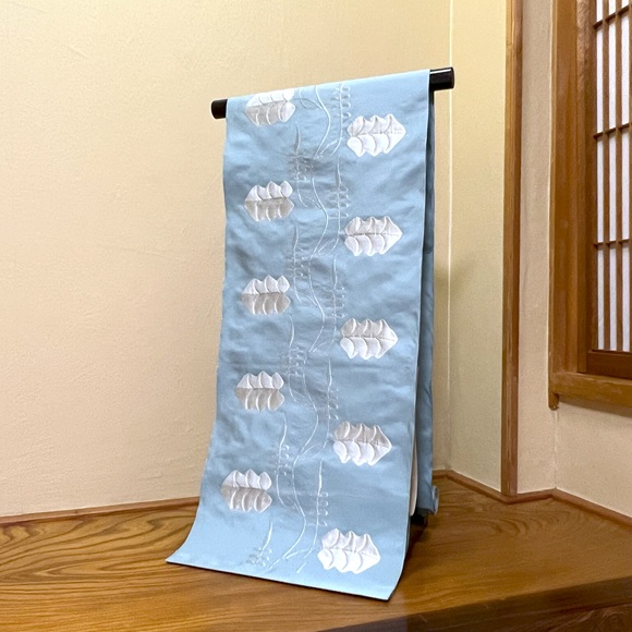 ペルシャ蔓花　九寸名古屋帯