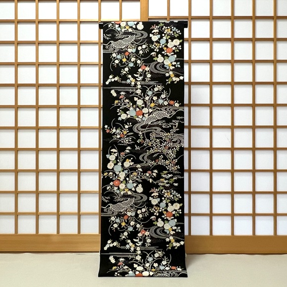 御所解　鬼しぼ縮緬小紋着尺