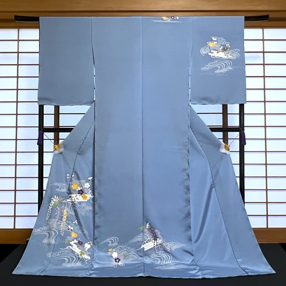 花筏・桜藤菊　付下げ着物
