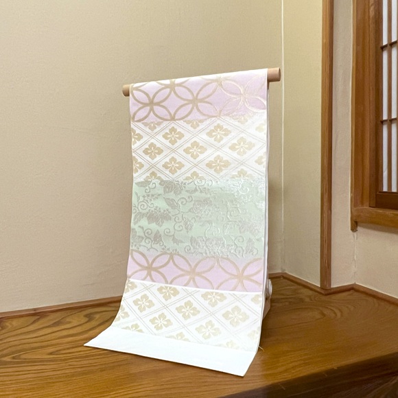 名物裂集（鴇鶸）　九寸名古屋帯