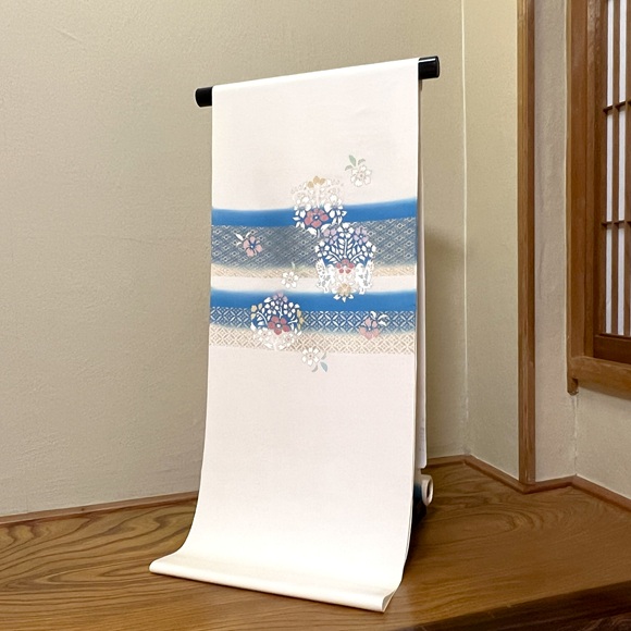 青暈し正倉院華文　九寸名古屋帯