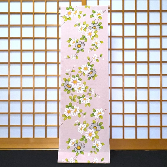 鉄線　絽ちりめん小紋着尺