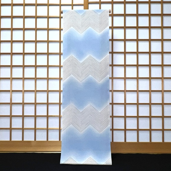 山路暈し（空色）夏単衣小紋着尺