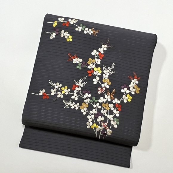 京呉服 塚本 / 有職萩 絽夏刺繍九寸名古屋帯