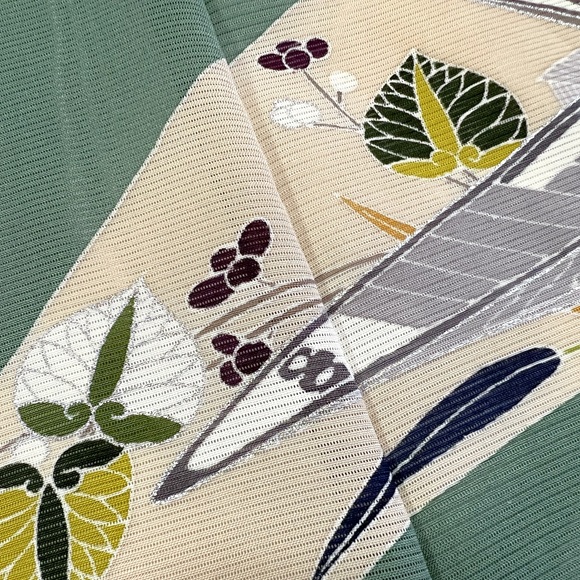 京呉服 塚本 / 取方に草花 絽夏付下げ着物