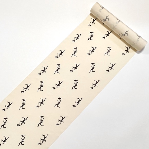 雨に唄えば（薄黄地）　長襦袢