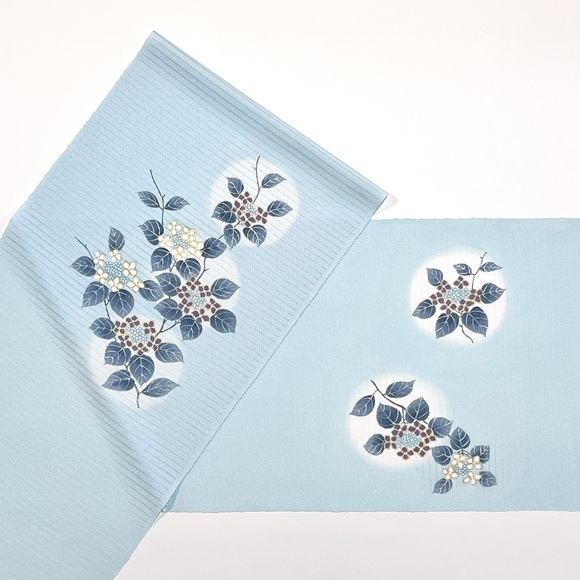 京呉服 塚本 / 額紫陽花 絽ちりめん染名古屋帯