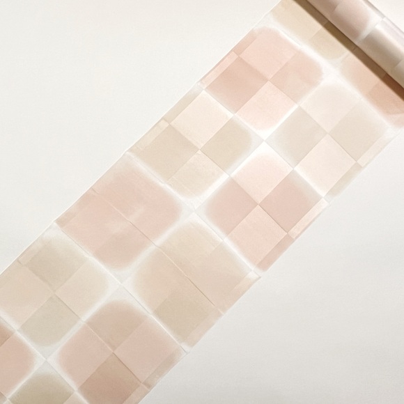 市松暈し（桃/橙）長襦袢着尺